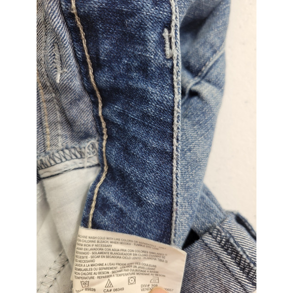 Nine West Jeans Blue Denim Vintage Boho Cuffed High Rise Cropped Women's Size 14 - Picture 12 of 12